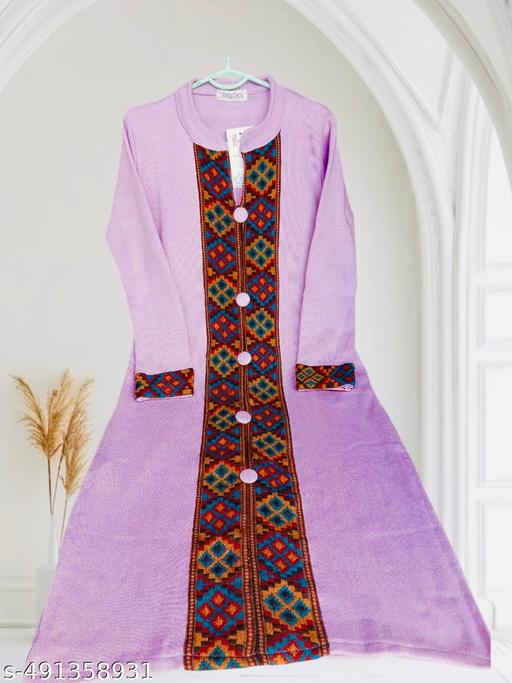 Woolen Kurti with Kullu Patti Patch