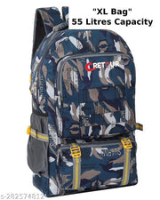 XL 55 L Military Print Backpack Hiking Bag Trekking Bag for Men Women Rucksack (grey)