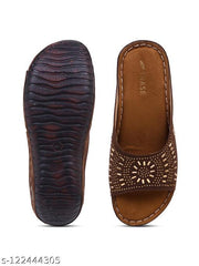 TRASE Women's Fashion Slippers | Doctor Ortho Soft & Comfortable Slip-Ons for Women & Girls | Lightweight & Stylish, Diabetic & Orthopedic Footwear, Ideal for Knee & Foot Pain (44061, Brown)