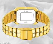 SHMOFY LUXURY Analog Watch For Men Golden Dial Gold Strap Analogue Quartz Gold Plated Day & Date Functioning Watch
