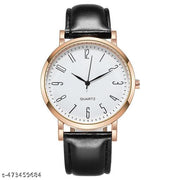 Rose Gold Case Designers Wrist Watches For Boy And Men Analog Watch - For Men Stylish Leathers Strap Analog Wrist Watches For Boy And Men