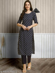Crepe Printed Kurti For Women