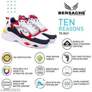 Men's Bersache Lightweight Casual Shoes with High-Quality Soles | Comfortable Shoes for Sneakers, Walking,  Training, and Daily Wear (Red)