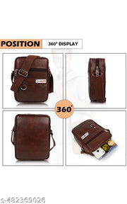 Brown Sling Bag Cross-Body Sling Kit Messenger Bag|Side Bag|Men Women Stylish Small Travel