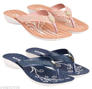 Astel Multicolor Combo of Women's Slippers and Flipflop - Pack of 2