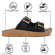 Bersache Extra Soft Classic Casual Chappal with  Regular wear with Ultra Soft & Flexibility Technology Slider for Men's (Black)