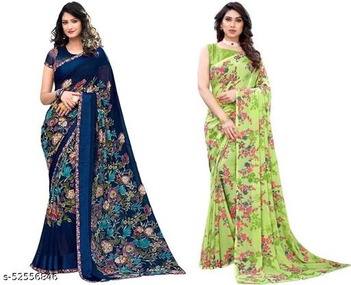 Trendy Georgette Women's Combo Sarees