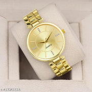 Attractive Colorful Metal Belt Analog Watches for Women