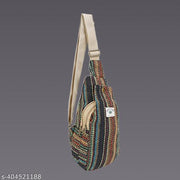 MYRIAD shoulder hemp sling backpack- hemp cross body bag- hemp shoulder backpack adjustable strap for men & women 2 compartments multi-colour pack of 1