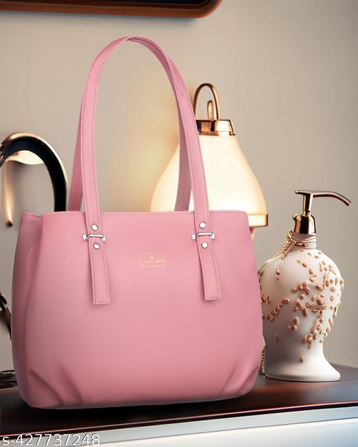 Peach Artificial Vegan leather Office & daily use hand bags,  women handbag, Women bags, Ladies bag, ladies purse