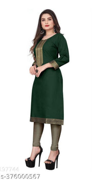 Stylelist Lace Border straight kurti for women and girls