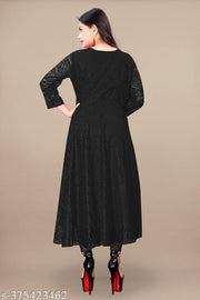 Net Embroiderd Anarkali Kurti Gown For Woman