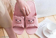 Women's Home Flip-Flops & Slippers Summer Indoor Bath Couple Bathroom Non-slip Unisex Sandals and Slippers Cute Teddy Flip Flops || Daily wear || Casual Wear ||