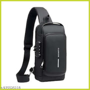 Chest Bag for Men with USB Charging Port | Anti-Theft Crossbody Sling Bag for Men | Travel Shoulder USB Sling Bag | Sports Messenger Bag | Side Bag Casual Daily Use Bag Water Resistance 4