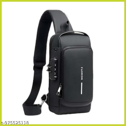 Chest Bag for Men with USB Charging Port | Anti-Theft Crossbody Sling Bag for Men | Travel Shoulder USB Sling Bag | Sports Messenger Bag | Side Bag Casual Daily Use Bag Water Resistance 4