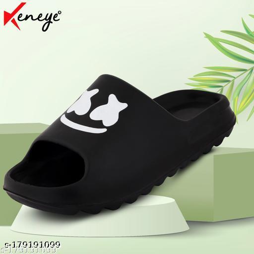 Keneye Men's  Soft Slide || Super Soft and Thik || Outdoor Slip On|| Work From Home Slider|| Anti Skid Sole||