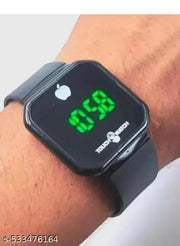 Latest Design Black Colour Touch Screen Led Green light Touch Screen Watch for Teenagers Boy's and girl's With Attractive look's (Age 6 to 13 years)