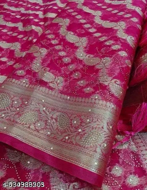 Organza silk saree,