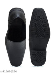 Ajanta Black Washable Shoe for Men (PG0460)