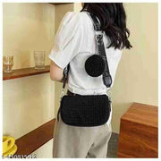 Women's Stylish Crossbody Sling Bag with Combo Coin Pouch Detachable Belt Perfect for Parties Weddings and Events