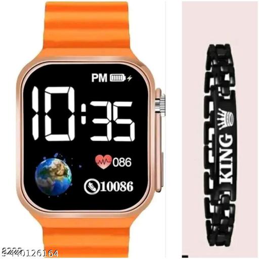 Trendy and Stylish Analog Round Dial Leather Stap Watch Combo For men