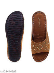 TRASE Women's Fashion Slippers | Doctor Ortho Soft & Comfortable Slip-Ons for Women & Girls | Lightweight & Stylish, Diabetic & Orthopedic Footwear, Ideal for Knee & Foot Pain (44061, Tan)