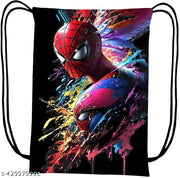 Printed Dori Bag Drawstring Backpack Small Bag Gym Bag tution bag Gift Bag for Everyday Use