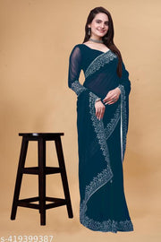 Diamond work Traditional Fancy Saree | Party Wear saree | Wedding saree | Georgette saree