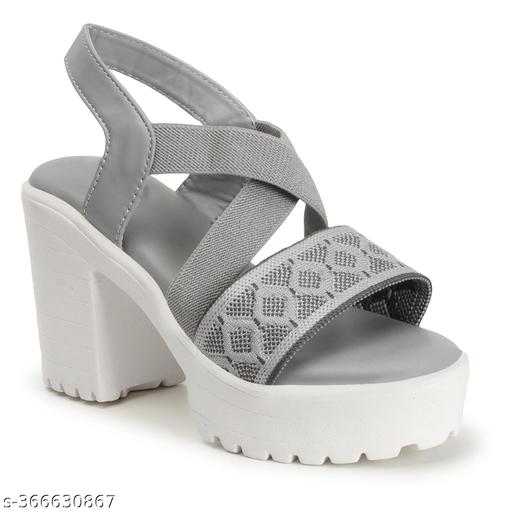 Kajmi Women Cross-Strap style Heel footwear wedges Block Chunky High Heel Ankle Elastic Strap Open Toe Sandl for women girls ledies