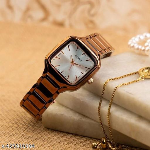 Newly Arrived Women Brown Stainless Steel Casual Watches