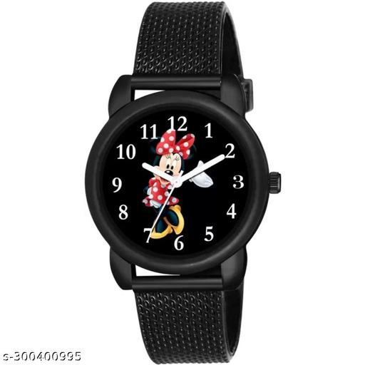 Best Black Kids Pu Unisex Boy-Girls Kids Watch