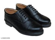 Original Leather Softy Oxford shoes for Police / Défense / NCC / Scout / Army & Other official for Man & Boys  ( Black )