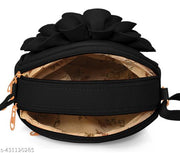 Black Pu Fabric Premium Crossbody Bag For Women