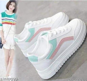 Wogdan Women's White Stylish Casual Sneakers Shoes For Girl And Women