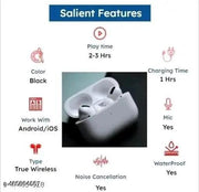 TWS Bluetooth Earbuds with Charging Case Wireless Earphones with Cover, Premium Sound, and Handsfree Call Support FREE CASE COVER