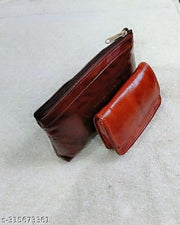 Perfect Combo of 2  Women's Genuine Leather Small Nd Long Hand Purse, Hand Coin Purse for Ladies Size (L5x3.50 H) Bombay Sheep Leather,Dark brown