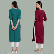 Stylish Crepe Printed 2 Kurti On Lowest Price & Best Quality