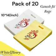CARRY CLOUD Durable Ganesh Ji Printed Bags (10x14 Inches) – Eco-Friendly Choice, Festival Bags Ganesh Ji, Cultural Printed Bags (Pack of 20)