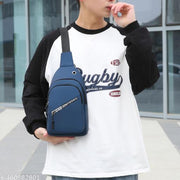 Men & Women Shoulder Bag Small Chest Bag With 2 Compartment, 1 Front Pocket And Earphone Hole/Chest Bag/Travel Chest Bag/Sling Bag For Men