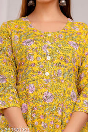 Fashionable Rayon Dijital Print Anarkali Kurti For Women