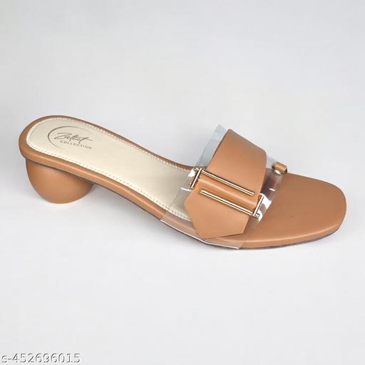 Fancy Ladies Sandals and Slippers | Casual Heel Sandals Girls | Attractive Beige Slippers & Flip Flops for Women