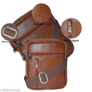 Men Premium Brown Leather Sling Bag | Stylish Crossbody Side Bag for Office, Travel & Daily Use