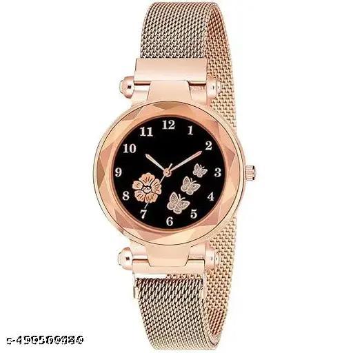 Maune Hub Women's Casual Dial Magnetic Strap Analog Watch