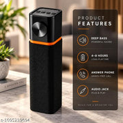 TECH BIRD_TB38VP, Mini Tower Bluetooth Speaker Wireless Portable with Extra Bass, 10H Playtime, FM Radio, USB/TF/AUX Support, TWS Function for Party Home Outdoor Travel (PACK OF ONE)