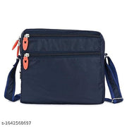 Unisex Waterproof Crossbody Sling Bag for Men & Women | Messenger Side Bag with Multi-Pockets & Adjustable Strap | Ideal for Travel, Office, College & Daily Outdoor Use (Navy Blue)  Grey, & Black