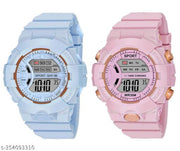 Digital Multi Function Kids Sports Watch for Boys & Girls (Pack of 2)