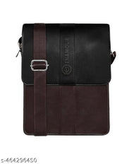Stylish Brown Leather Sling Bag for Men | Enamour Premium Crossbody Messenger Bag with Adjustable Strap for Travel, Office, Casual & Use