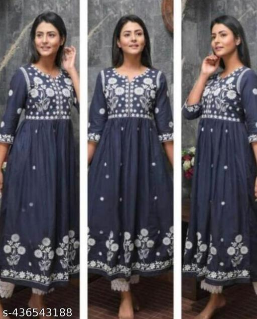 Women's Embroidery and printed kurti size ( S to XXXL) anarkali beutiful designer kurti
