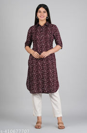 Pathani Style Collar  Kurtis