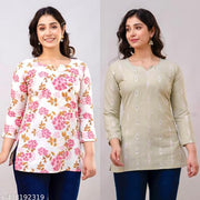 Combo Of 2 Short Kurti For Women
